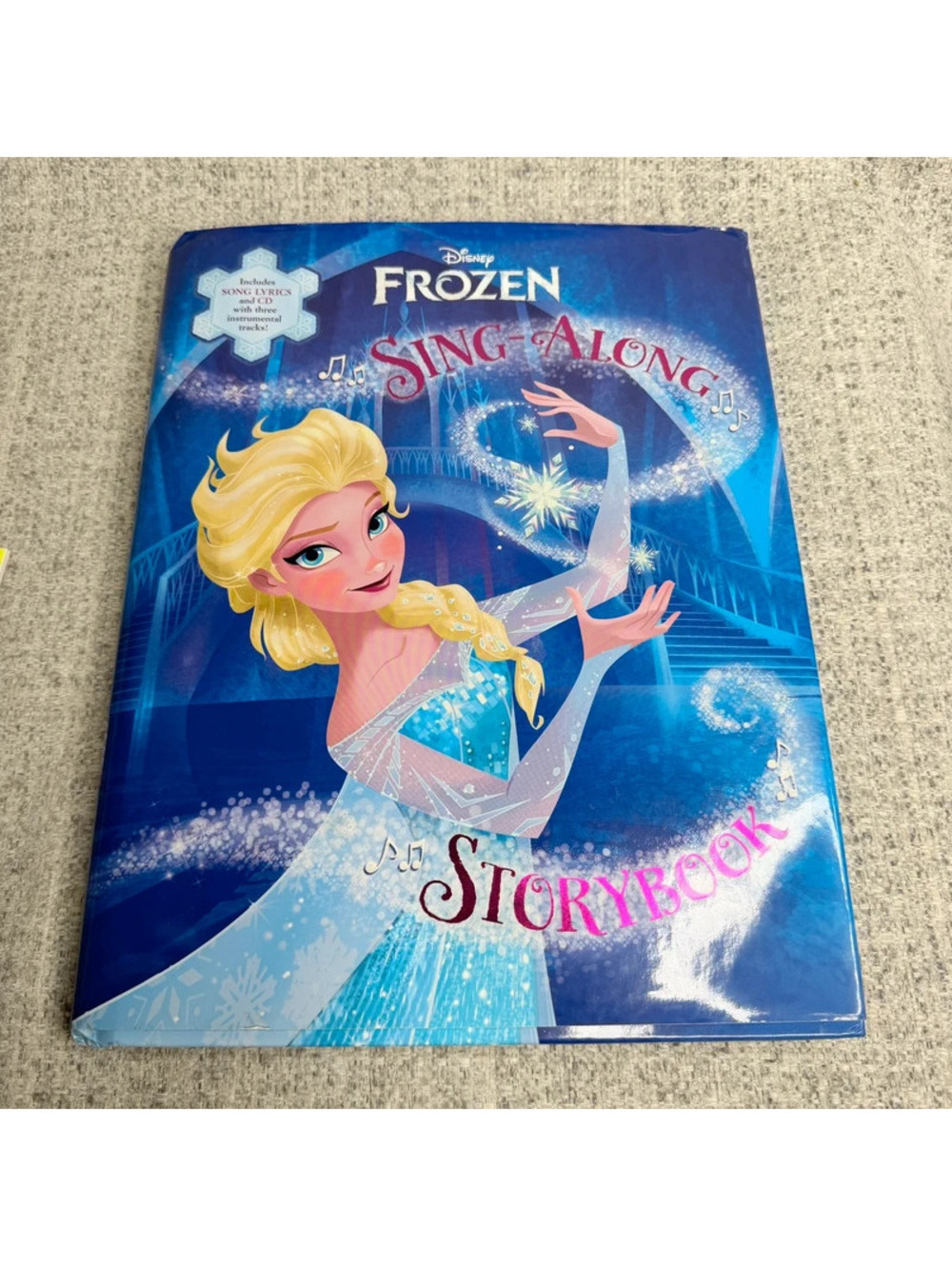 Disney Frozen Sing-Along Storybook Elsa Hardcover Book Song Lyrics CD